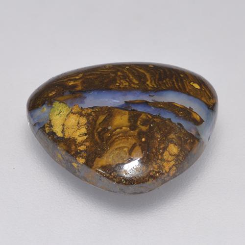 Opale boulder naturale multicolore da 8,20 ct, trillion, opaco