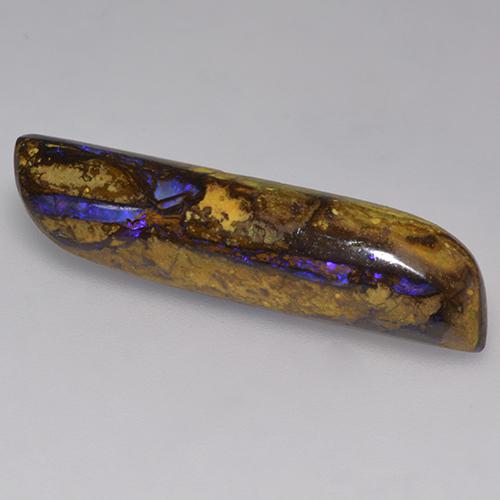 Opale boulder naturale multicolore da 10,24 ct, forma fantasia, opaco