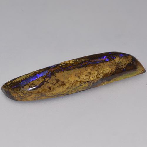 Opale boulder naturale multicolore da 10,24 ct, forma fantasia, opaco