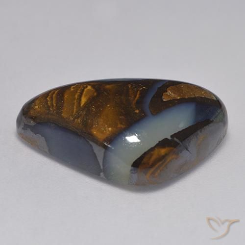 Opale masso Multicolore naturale da 13.97 ct, Taglio trillion, Traslucido