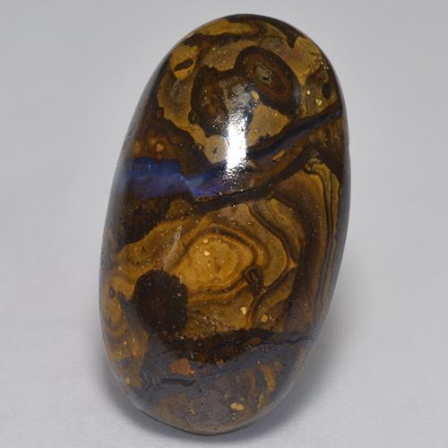 Opale boulder naturale multicolore da 11,31 ct, taglio ovale, opaco