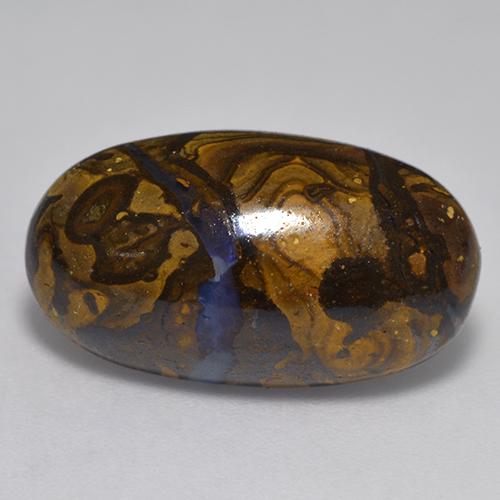 Opale boulder naturale multicolore da 11,31 ct, taglio ovale, opaco