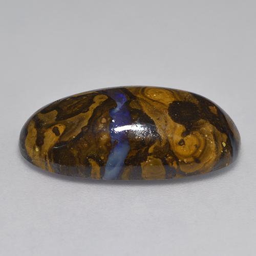 Opale boulder naturale multicolore da 11,31 ct, taglio ovale, opaco