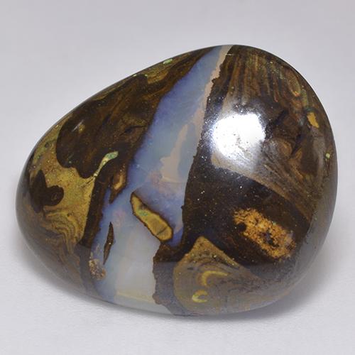 Opale boulder naturale multicolore da 18,81 ct, forma fantasia, traslucido