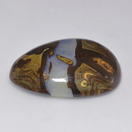 Opale boulder naturale multicolore da 18,81 ct, forma fantasia, traslucido
