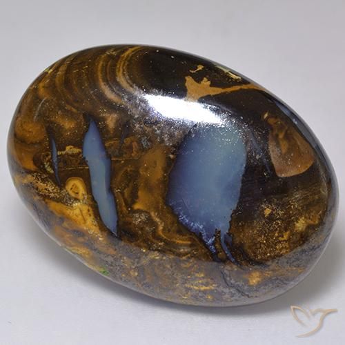 41.37ct Naturale Multicolore Opale masso, Ovale, Opaco