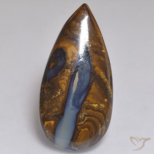 20.55ct Naturale Multicolore Opale masso, Forma a pera, Opaco