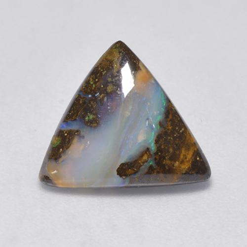 Opale masso Multicolore naturale da 2.20 ct, Taglio trillion, Opaco