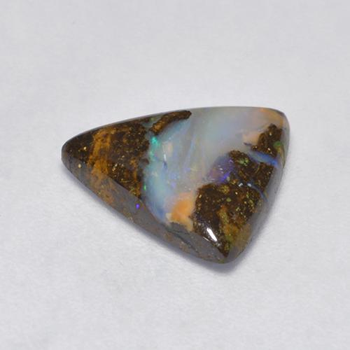 Opale masso Multicolore naturale da 2.20 ct, Taglio trillion, Opaco
