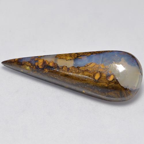 Opale masso Multicolore naturale da 7.52 ct, Forma a pera, Traslucido