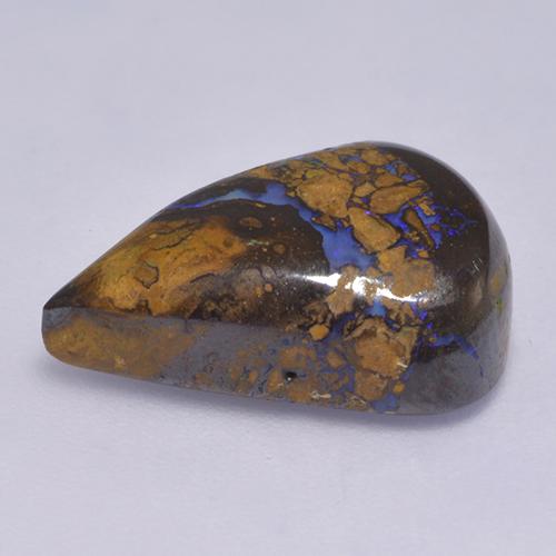 Opale masso Multicolore naturale da 6.81 ct, Forma a pera, Opaco
