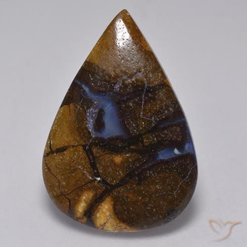 11.18ct Naturale Multicolore Opale masso, Forma a pera, Opaco
