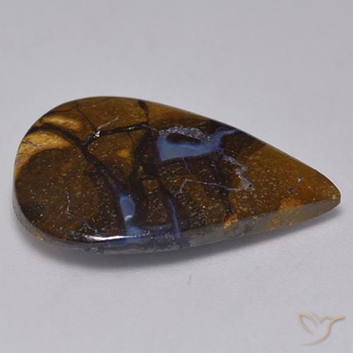 Opale masso Multicolore naturale da 11.18 ct, Forma a pera, Opaco