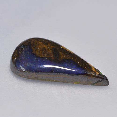 Opale boulder naturale multicolore da 3,88 ct, taglio a pera, opaco