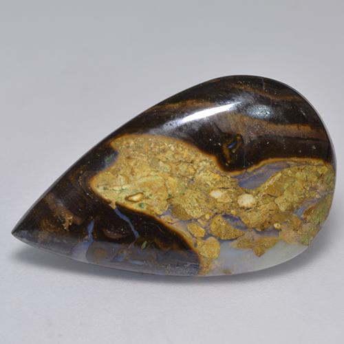 Opale masso Multicolore naturale da 16.17 ct, Forma a pera, Opaco