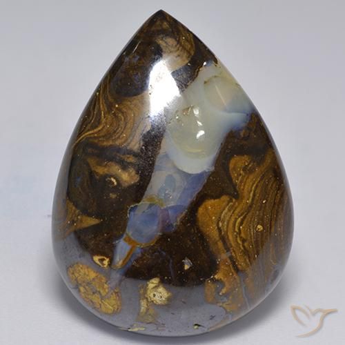 Opale masso Multicolore naturale da 30.50 ct, Forma a pera, Traslucido