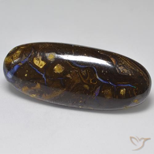 36.66ct Naturale Multicolore Opale masso, Ovale, Opaco