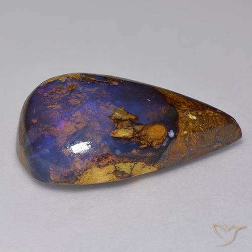 Opale masso Multicolore naturale da 13.23 ct, Forma a pera, Opaco