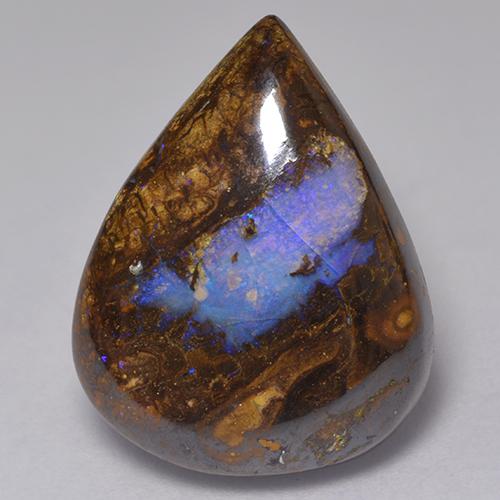 Opale masso Multicolore naturale da 12.82 ct, Forma a pera, Opaco