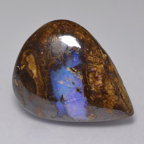 Opale masso Multicolore naturale da 12.82 ct, Forma a pera, Opaco