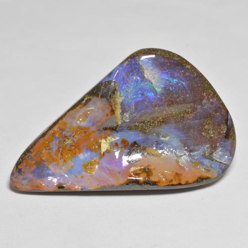 Opale boulder naturale multicolore da 26,01 ct, forma fantasia, opaco