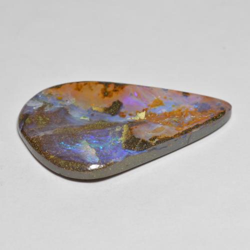 Opale boulder naturale multicolore da 26,01 ct, forma fantasia, opaco