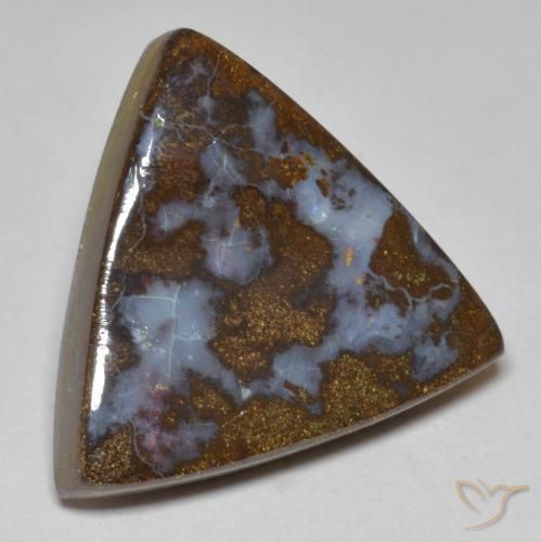 Opale masso Multicolore naturale da 19.83 ct, Taglio trillion, Opaco