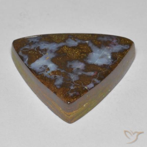 Opale masso Multicolore naturale da 19.83 ct, Taglio trillion, Opaco