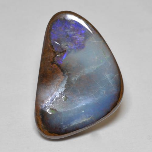 Opale boulder naturale multicolore da 12,56 ct, forma fantasia, opaco