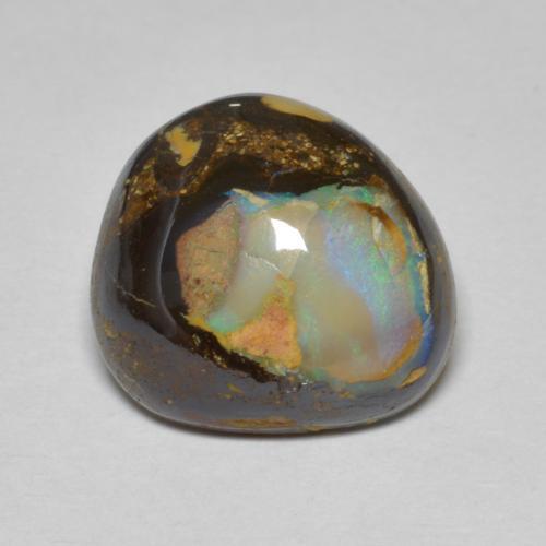 Opale boulder naturale multicolore da 8,07 ct, forma fantasia, opaco