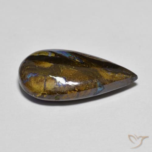 Opale masso Multicolore naturale da 8.30 ct, Forma a pera, Opaco
