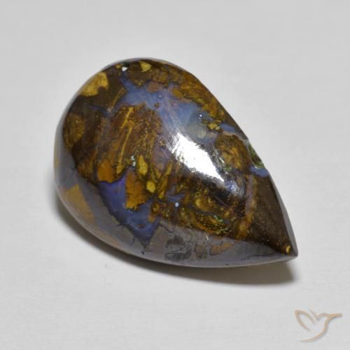 Opale masso Multicolore naturale da 10.43 ct, Forma a pera, Opaco