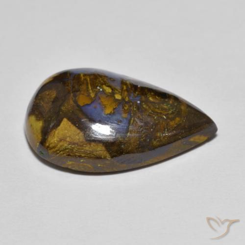 Opale masso Multicolore naturale da 10.43 ct, Forma a pera, Opaco