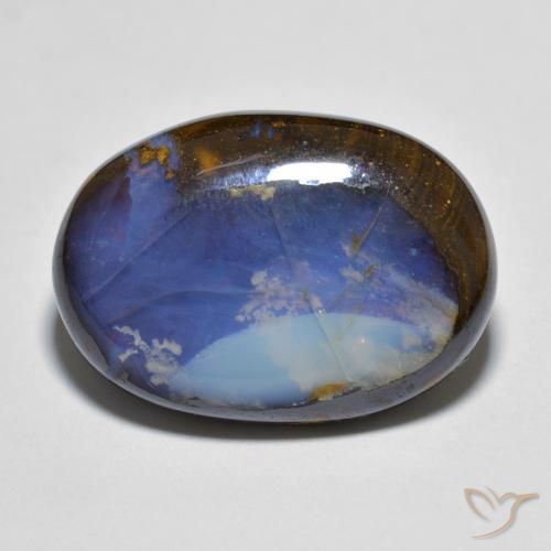 13.49ct Naturale Multicolore Opale masso, Ovale, Opaco