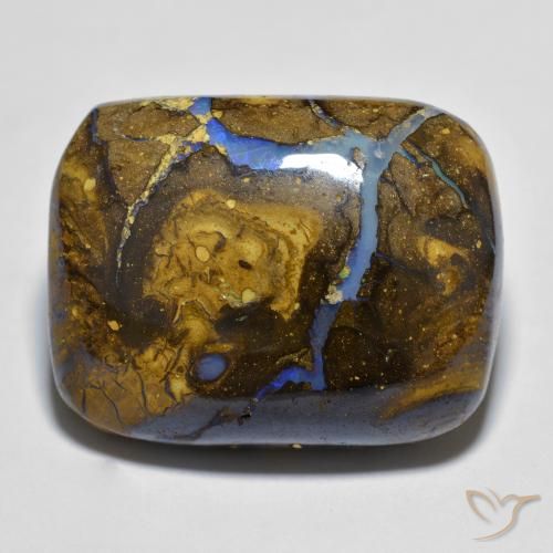 21.82ct Naturale Multicolore Opale masso, Cuscino, Opaco