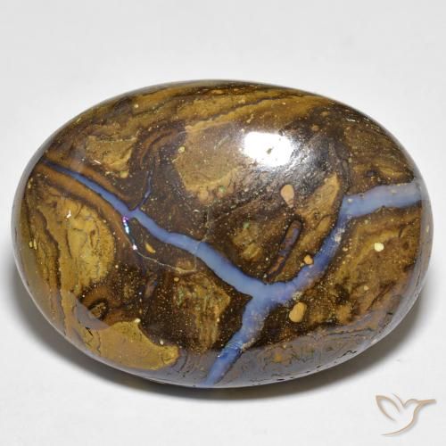 28.09ct Naturale Multicolore Opale masso, Ovale, Opaco