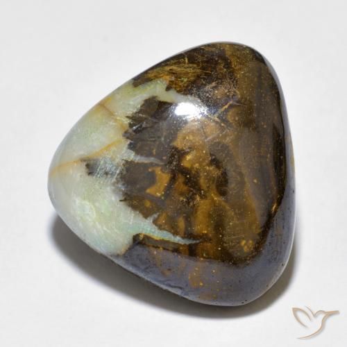 Opale masso Multicolore naturale da 12.73 ct, Taglio trillion, Opaco