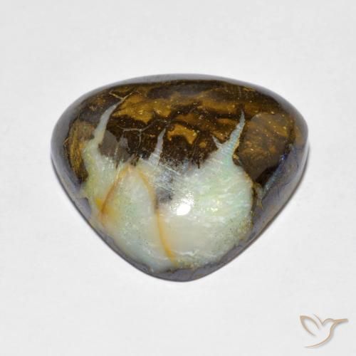 Opale masso Multicolore naturale da 12.73 ct, Taglio trillion, Opaco