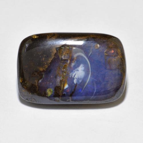 Opale boulder naturale multicolore da 10,20 ct, taglio a cuscino, opaco