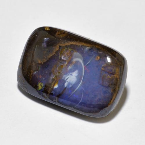 Opale boulder naturale multicolore da 10,20 ct, taglio a cuscino, opaco