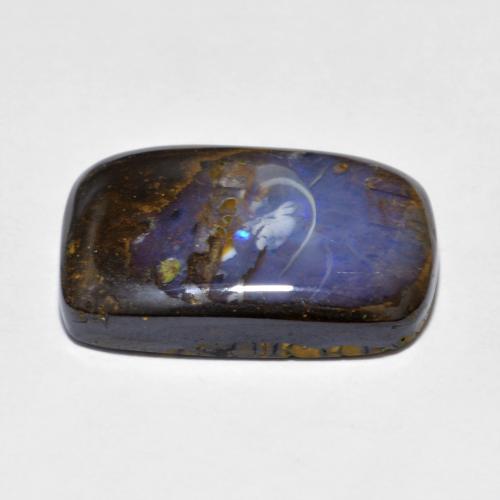 Opale boulder naturale multicolore da 10,20 ct, taglio a cuscino, opaco