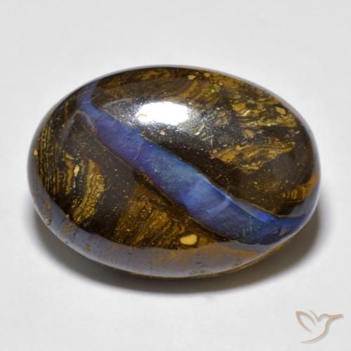 Opale boulder naturale multicolore da 20,97 ct, taglio ovale, opaco