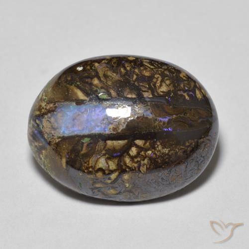 7.69ct Naturale Multicolore Opale masso, Ovale, Opaco