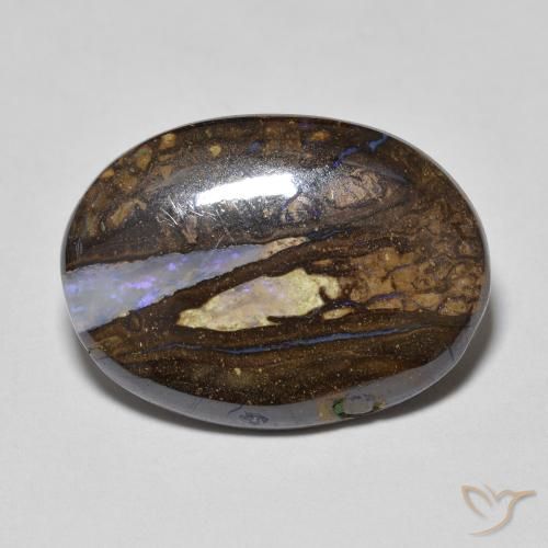 8.42ct Naturale Multicolore Opale masso, Ovale, Opaco