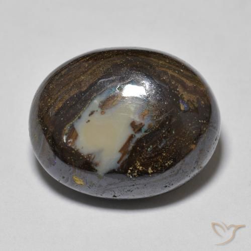 14.37ct Naturale Multicolore Opale masso, Ovale, Opaco
