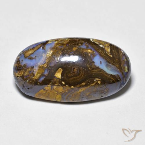 9.86ct Naturale Multicolore Opale masso, Ovale, Opaco