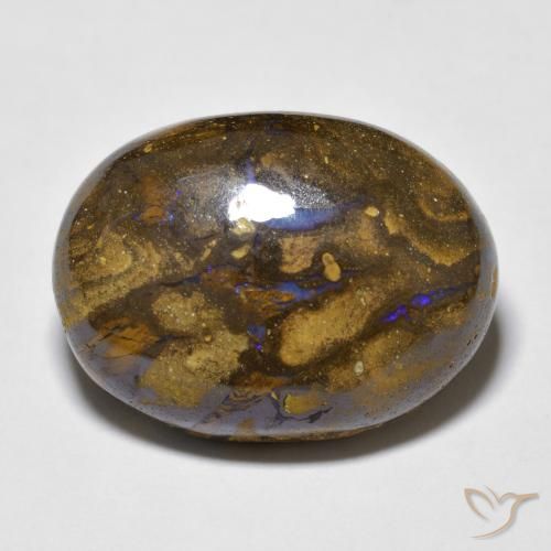 15.41ct Naturale Multicolore Opale masso, Ovale, Opaco
