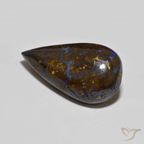 Opale masso Multicolore naturale da 18.19 ct, Forma a pera, Opaco