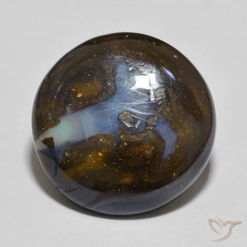 11.65ct Naturale Multicolore Opale masso, Rotondo, Opaco
