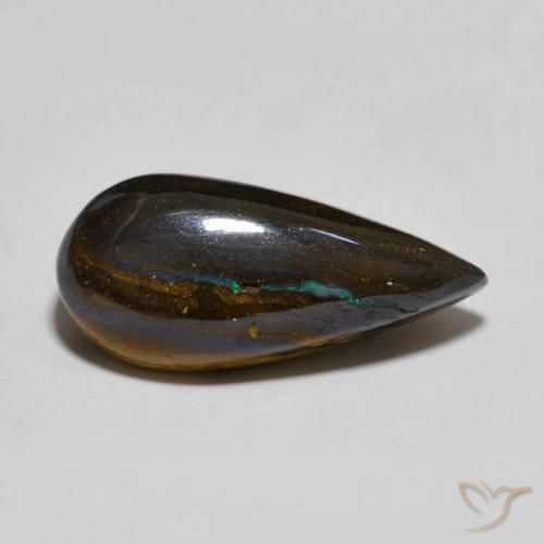 6.90ct Naturale Multicolore Opale masso, Forma a pera, Opaco